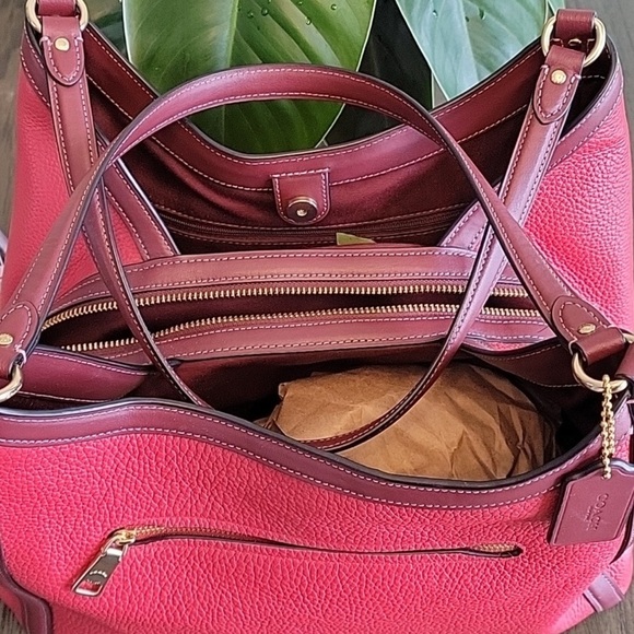 Coach Candy Apple Red Leather Bag - Picture 2 of 16